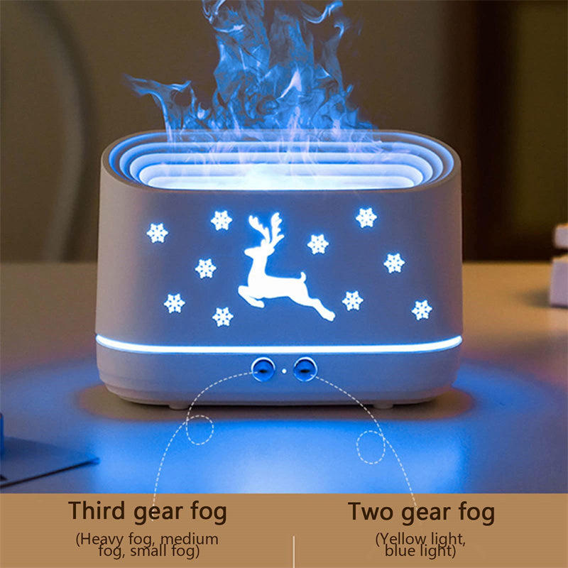Elk Flame Humidifier Diffuser & Christmas Lamp