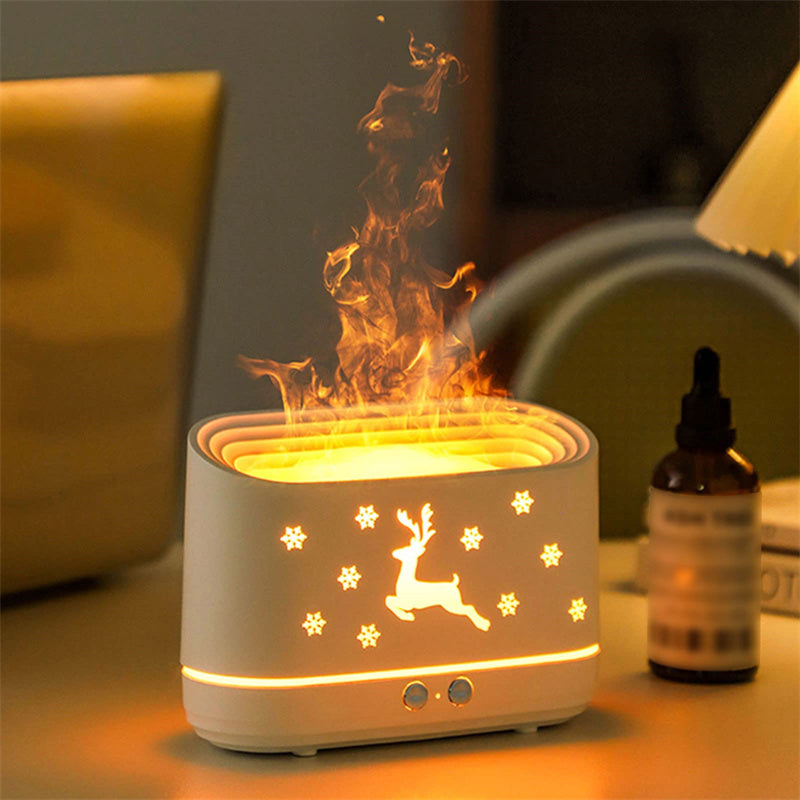 Elk Flame Humidifier Diffuser & Christmas Lamp