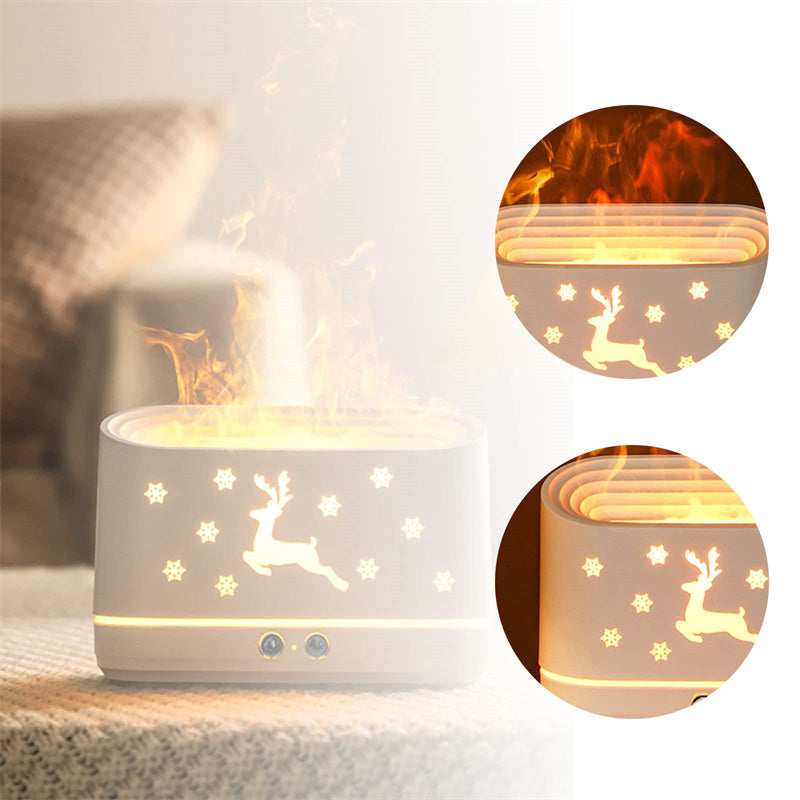 Elk Flame Humidifier Diffuser & Christmas Lamp